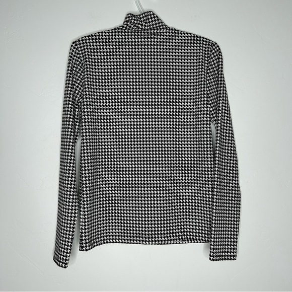 Lou & Grey Houndstooth Half Zip Pullover Athleisure Top Size Small Black White - Picture 2 of 11